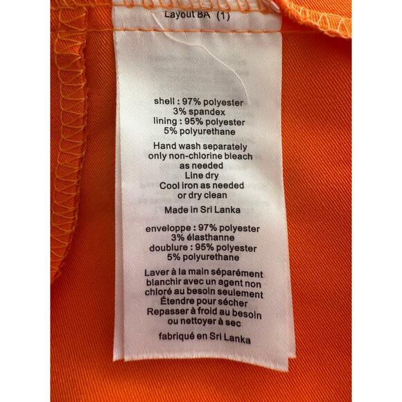 David’s Bridal Women’s One Shoulder Ruched Orange Cocktail Party Dress size 12 - Picture 7 of 7